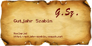Gutjahr Szabin névjegykártya